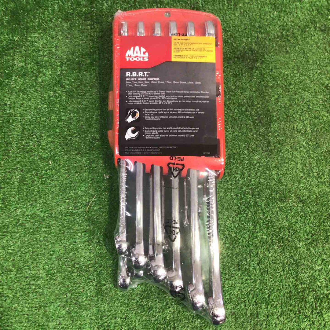 ◇マックツールズ 14Pc. MM RBRT™ コンビネーション レンチ セット  6 ポイント SCLM14RBRT【町田店】