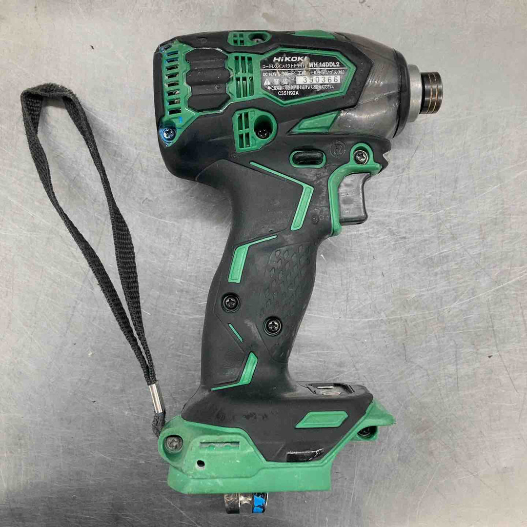 ★ハイコーキ(HIKOKI ※旧:日立工機) 14.4Vコードレスインパクトドライバー WH14DDL2(NN)(L)本体のみ 上部汚れあり【戸田店】