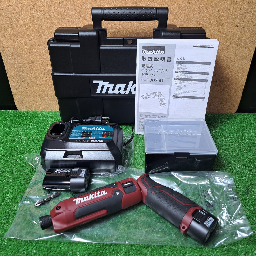 ★マキタ(makita) 7.2V コードレスペンインパクトドライバ TD023DHXAR【岩槻店】