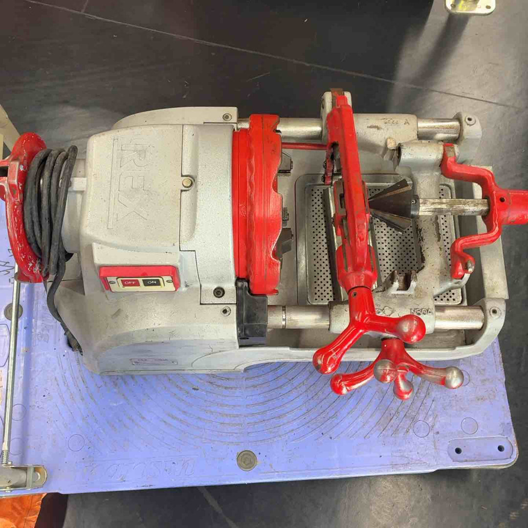 【中古品/店頭受取り限定】 REX レッキス ねじ切り機 パイプマシン S80A ダイヘッド 3つ付き 【藤沢店】