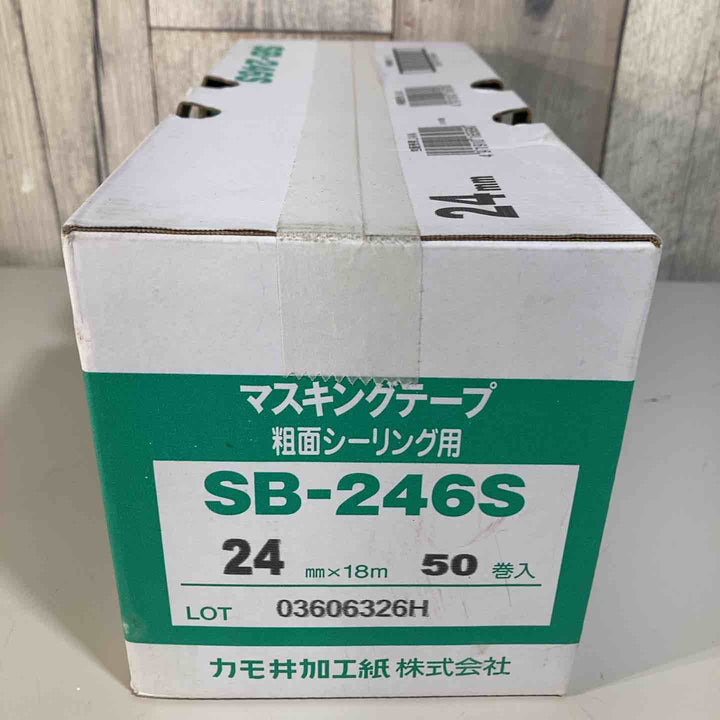 ◇カモ井 粗面シーリング用マスキングテープ 24mm×18m 50巻入 SB-246S【戸田店】