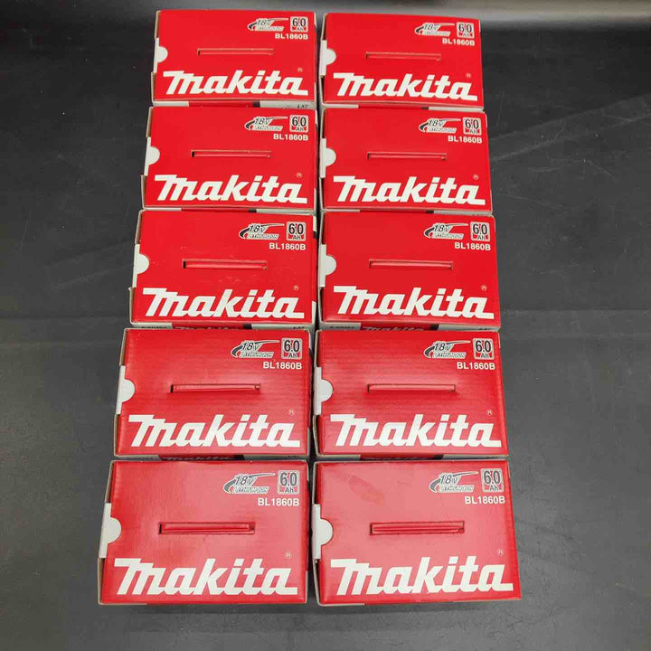 【未使用品】10個セット 純正品 マキタ(makita) リチウムイオンバッテリー 18V/6.0Ah BL1860B【川越店】