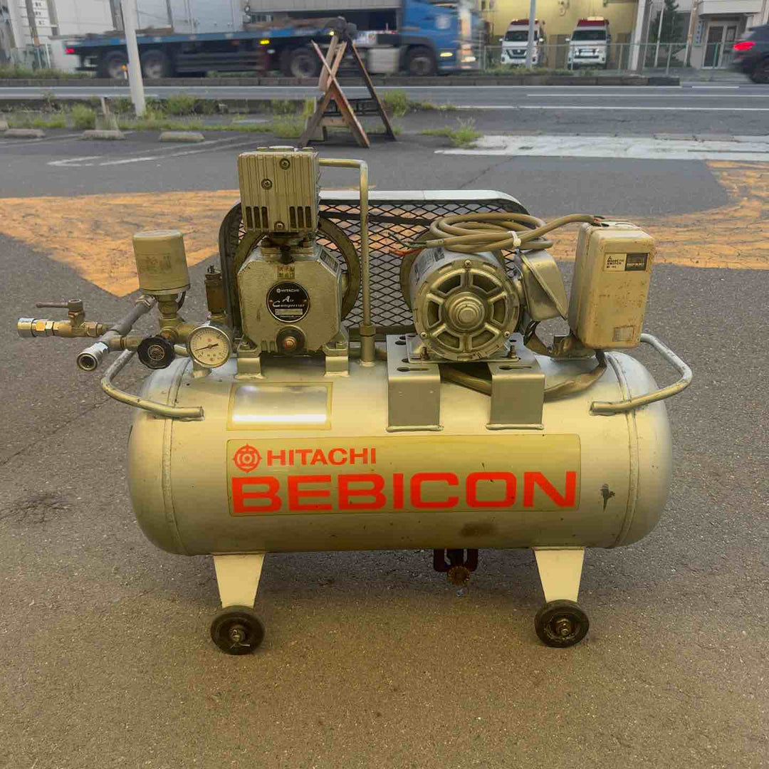 【中古・店頭受取り限定】 日立 38Lベビコン 0.5馬力 エアコンプレッサー 0.4P-7T 動力/三相・200V 50Hz 【桶川店】