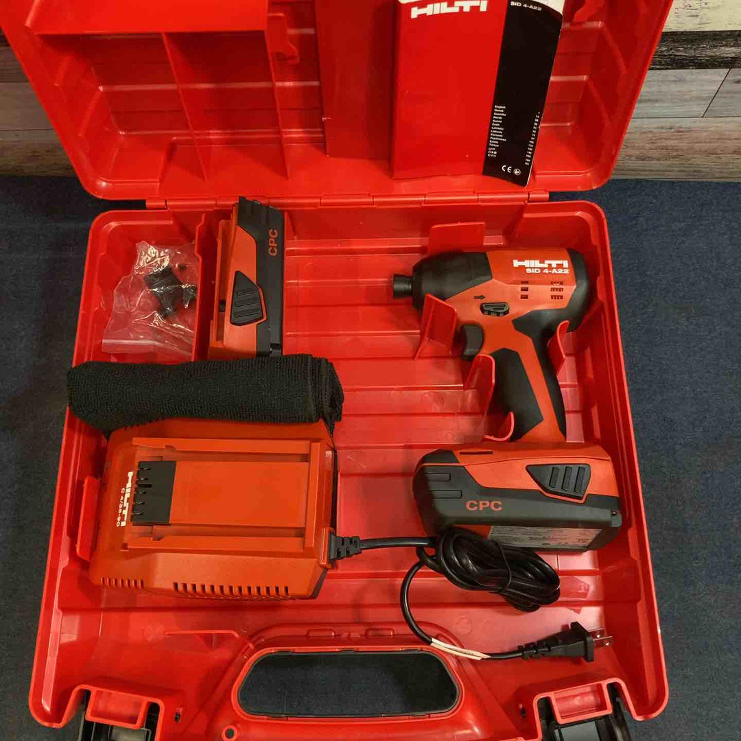 【中古品 美品】★ヒルティ Hilti コードレスインパクトドライバ SID 4-A22 バッテリー2個【八潮店】