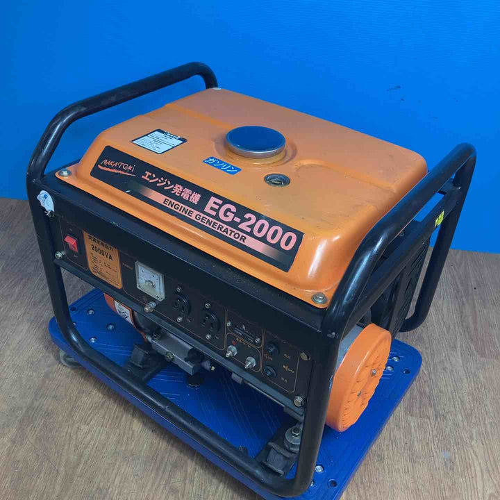 【店頭受取り限定】◇ナカトミ ガソリン発電機 EG-2000 82h キャブレター洗浄済み！【岩槻店】