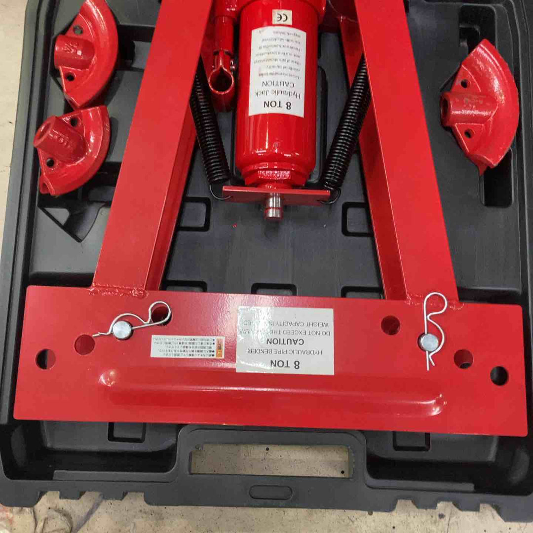 【店頭受取り限定】パイプベンダー 8トン 手動 油圧式 小型 アダプター3個付 パイプ曲げ KIKAIYA町田店】