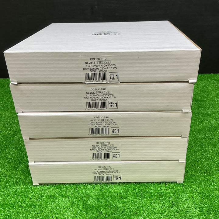 【未使用品】LED電球フラット形　NO.251J  LDF13WW-H-GX53/200 220mA 13.2W 温白色 5個まとめ売り【電材館越谷店】