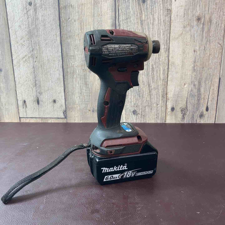 【中古品】 マキタ(makita) 18V コードレスインパクトドライバー TD172DZAR バッテリー1個付属 【東大和店】