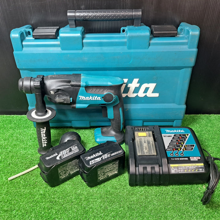 ★マキタ(makita) コードレスハンマドリル HR165DRGX 18Vバッテリー2個付き！（6.0Ahと3.0Ah）【岩槻店】