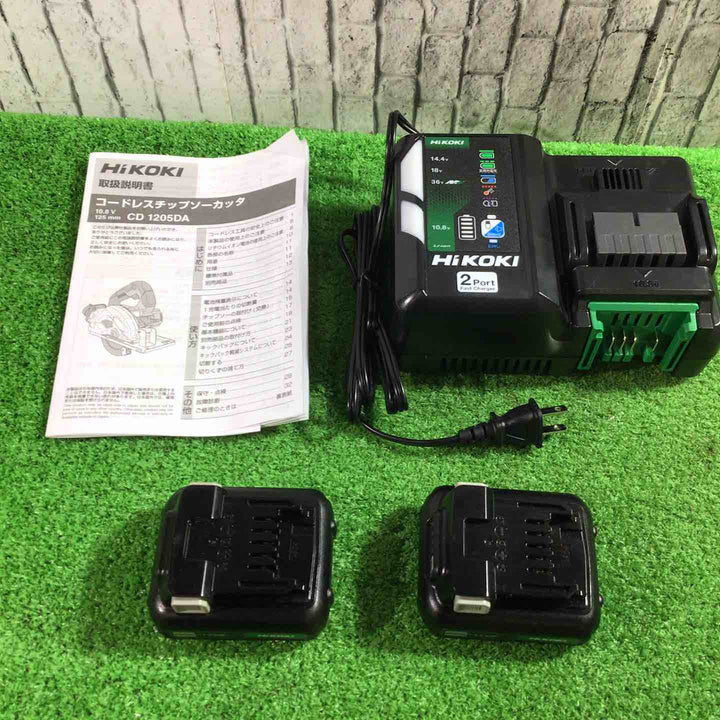 HiKOKI(ハイコーキ) 10.8V 充電式 チップソーカッタ CD1205DA 125mm 軽量2.2kg 蓄電池2個・充電器付 CD1205DA(2LSP)【川口店】