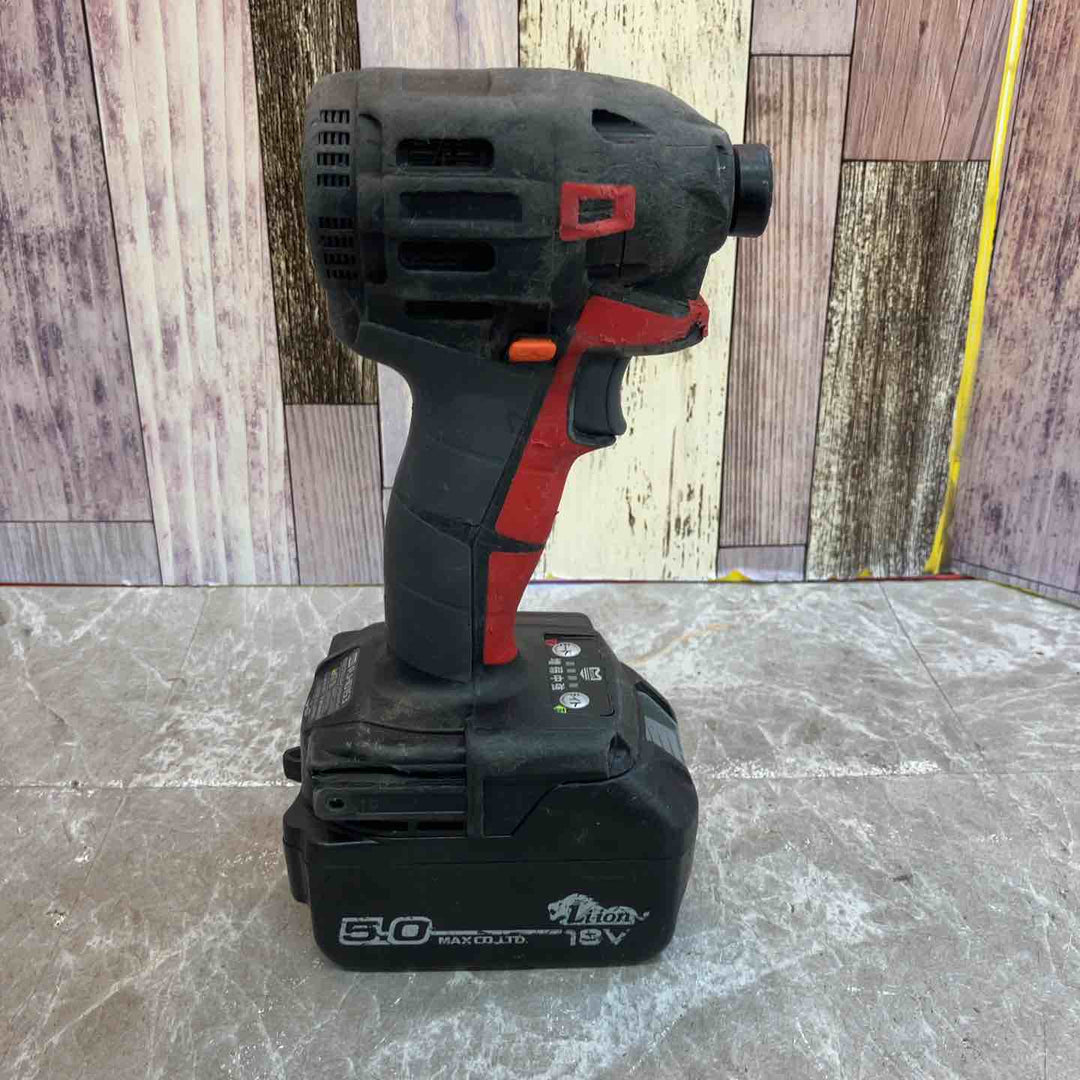 ◇マックス(MAX) 充電式ブラシレスインパクトドライバ PJ-ID153R (赤) (14.4V/18V対応) 本体のみ (PJ91243)【八潮店】