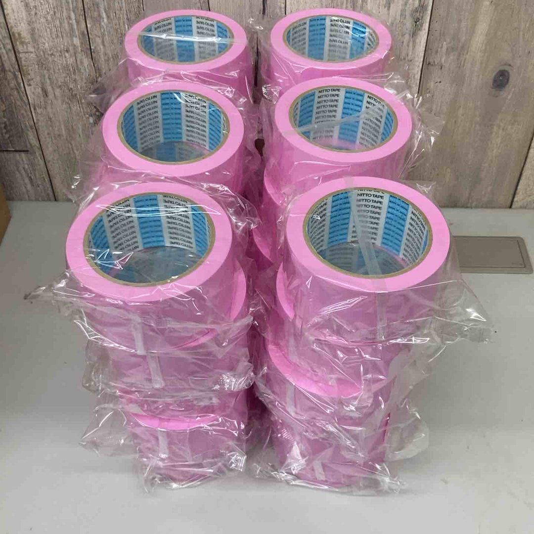 ▼日東電工(Nitto)床養生テープ さくら色 No.397 30巻 1箱 50mm×25ｍ 長期保管品④【戸田店】
