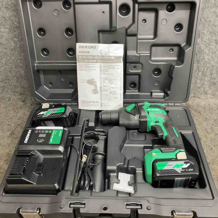 ★ハイコーキ(HIKOKI ※旧:日立工機) コードレスハンマドリル DH18DPB(2XP) ケース(マルチボルトバッテリー*2、充電器)【鴻巣店】