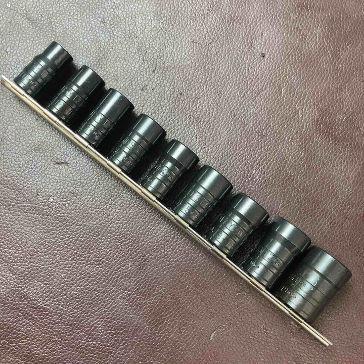 【中古品】 ブルーポイント(BluePoint) 3/8インチ シャローツイストインパクトソケット 9個セット 209TFSMY 【東大和店】