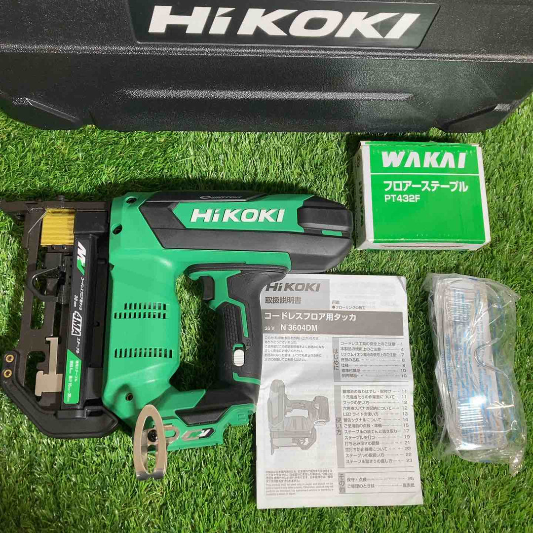 ★ハイコーキ(HIKOKI ※旧:日立工機) コードレスフロアタッカー N3604DM(NNK)　本体＋ケース【戸田店】