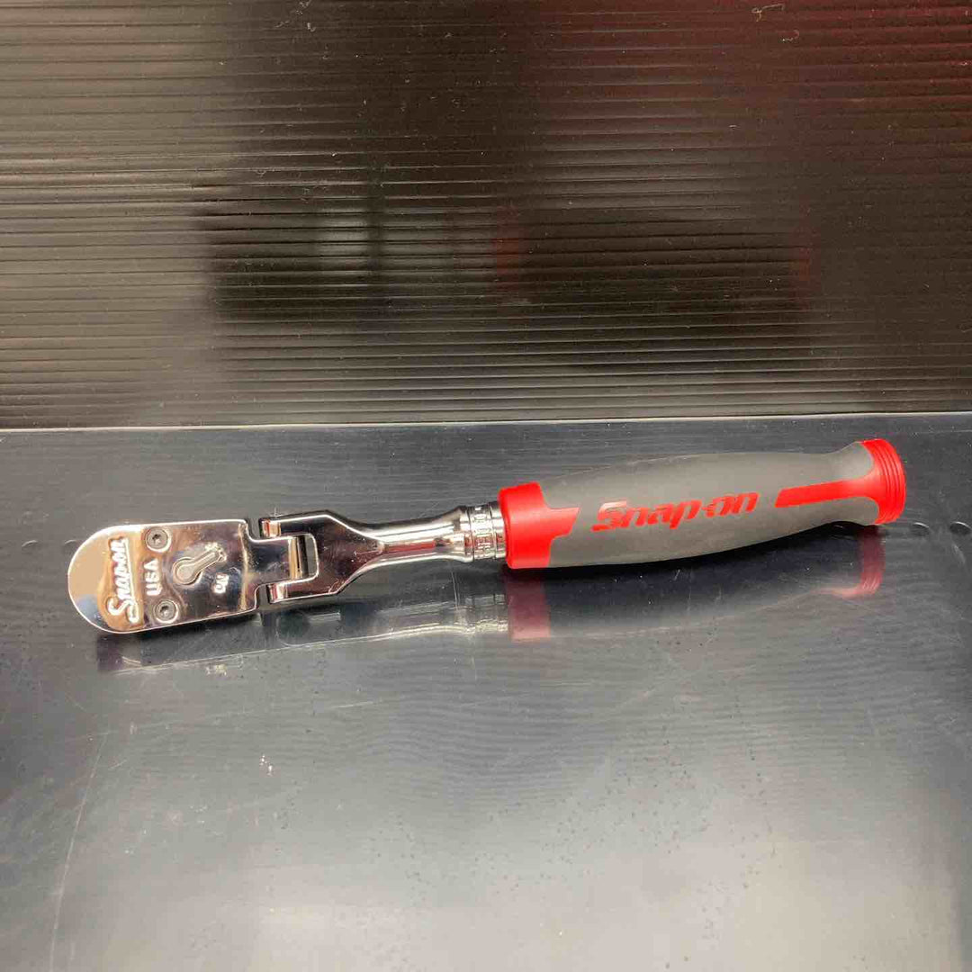 スナップオン(Snap-on)3/8ソフトグリップフレックスラチェット赤グリップ旧ロゴFHF100【川越店】