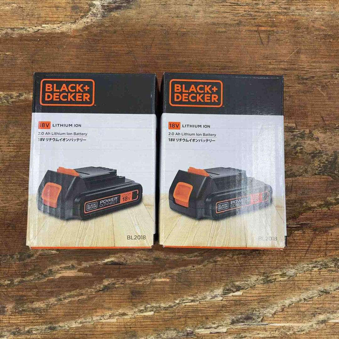 ◇ブラックアンドデッカー リチウムイオンバッテリー 18V2.0Ah BL2018 2個セット【柏店】