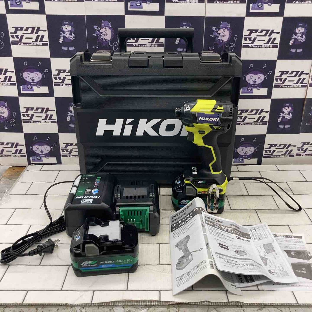 ★ハイコーキ(HIKOKI ※旧:日立工機) コードレスインパクトドライバ スパイダーイエロー WH36DD(2XHYSZ)【所沢店】