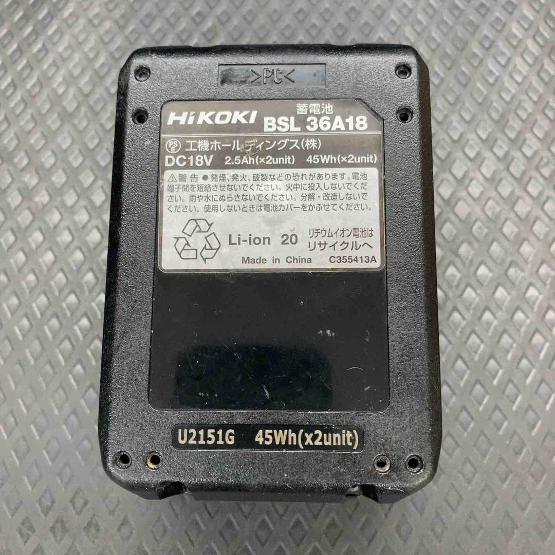 【中古品】★ハイコーキ(HIKOKI ※旧:日立工機) リチウムイオンバッテリー 36V/2.5Ah BSL36A18【鴻巣店】