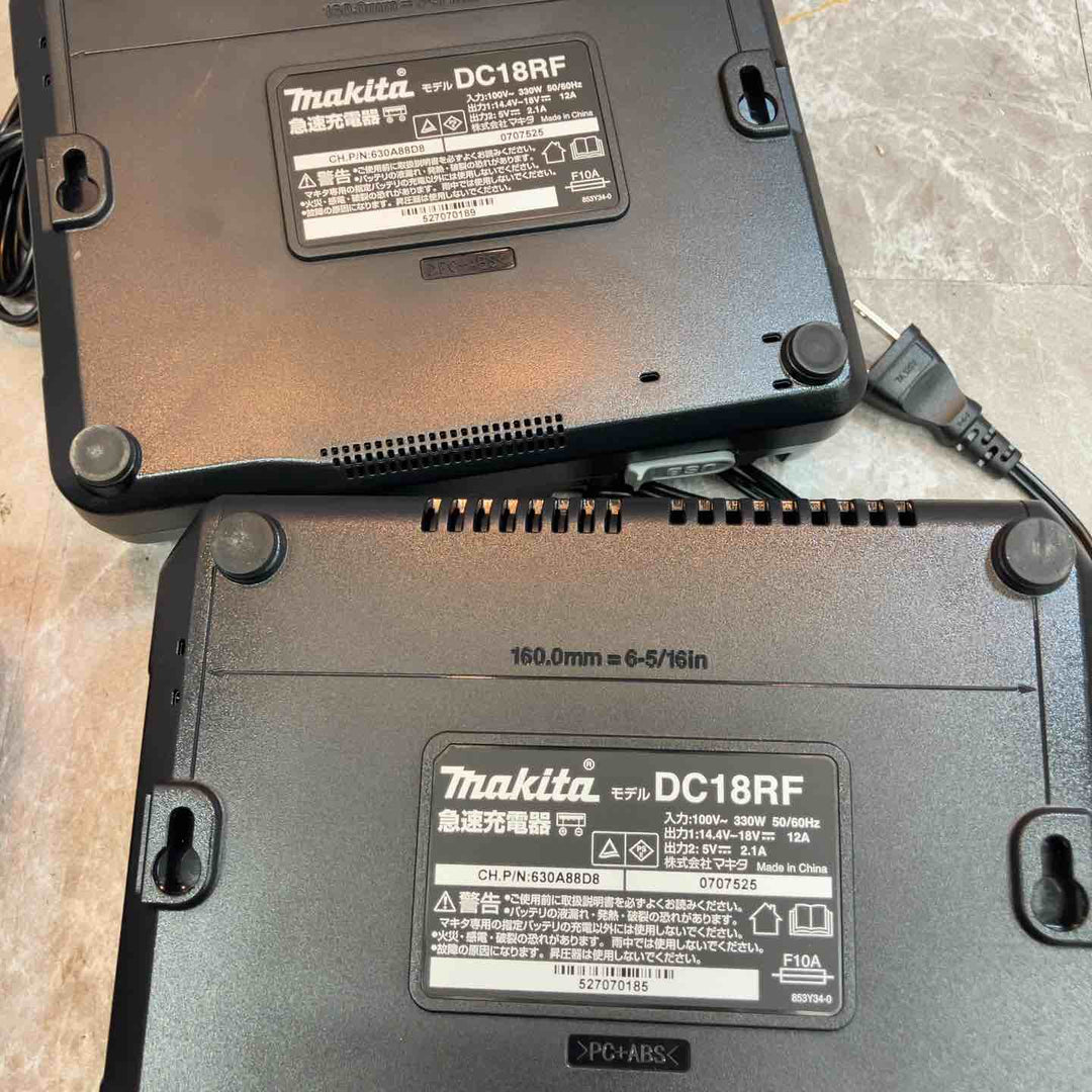 マキタ(makita) リチウムイオンバッテリー 18V/6.0Ah BL1860B 4個＋急速充電器 DC18RF 2個 セット【八潮店】