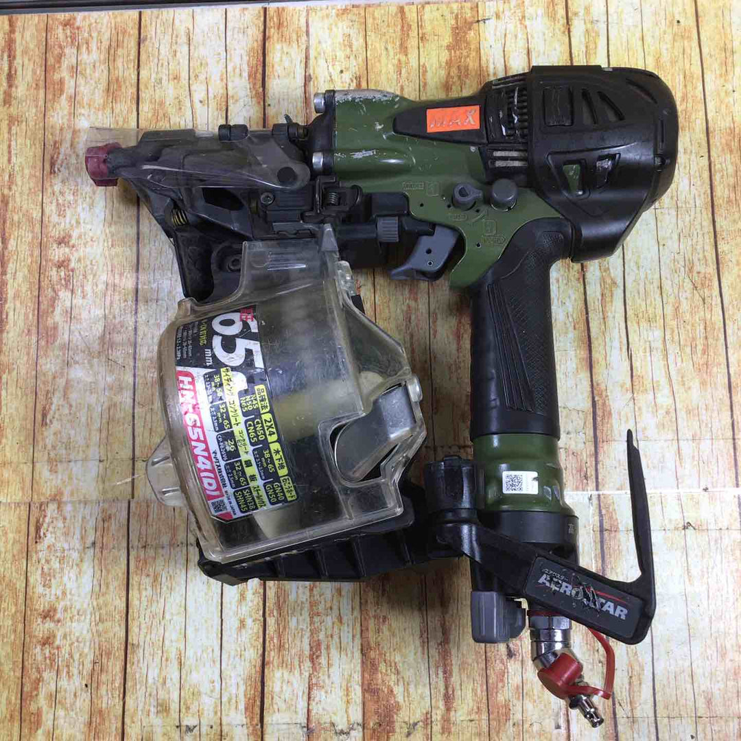 ★マックス(MAX) 高圧エア釘打ち機 HN-65N4(D)_ミリタリーグリーン【川崎店】