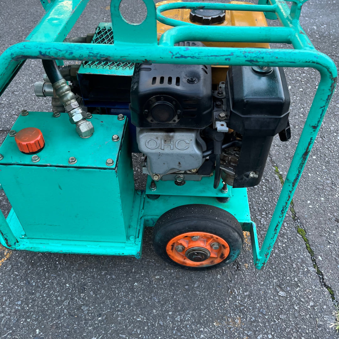 【中古品/店頭受取り限定】三笠・丸善 エンジン小型油圧ユニット・油圧ホース・ブレーカー付き【東大和店】