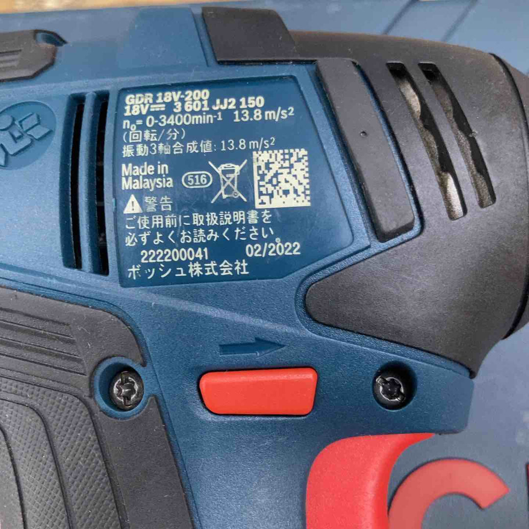 ◇ボッシュ(BOSCH) 18Vコードレスインパクトドライバー GDR18V-200【柏店】