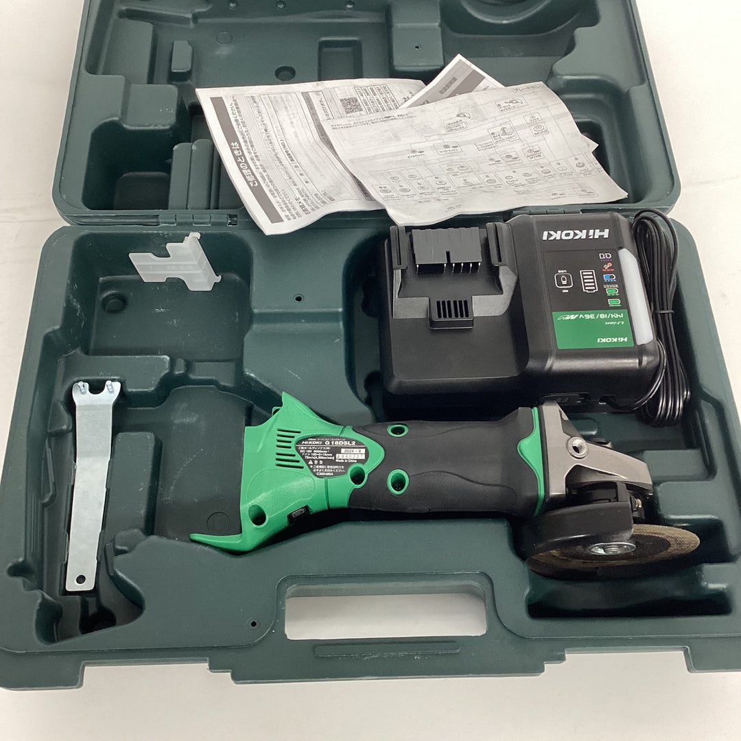 HiKOKI(ハイコーキ) 18V コードレスディスクグラインダー 耐久性向上 充電器・ケース付き G18DSL2(XP)【狭山】