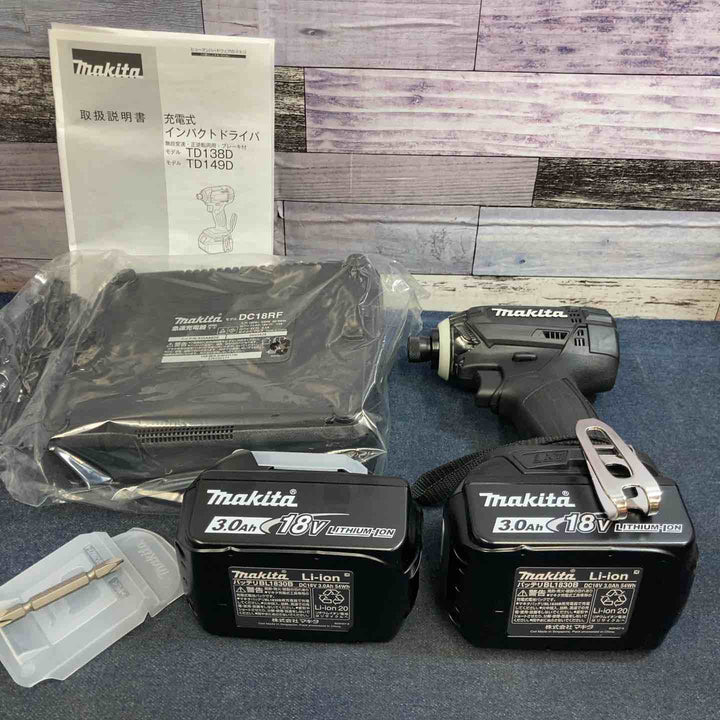 【未使用品】★マキタ makita 18V 3.0Ah コードレスインパクトドライバー TD149DRFXB【八潮店】