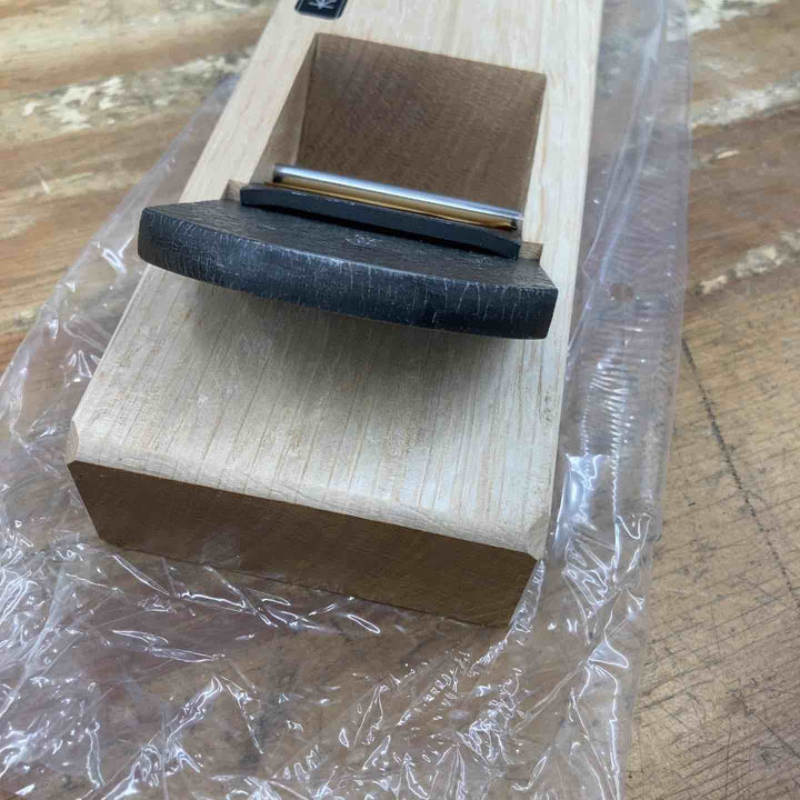 【未使用品】常三郎 播州三木鉋 春蘭 青鋼 白樫 普通口 寸八 70mm 鉋 かんな 大工道具【柏店】