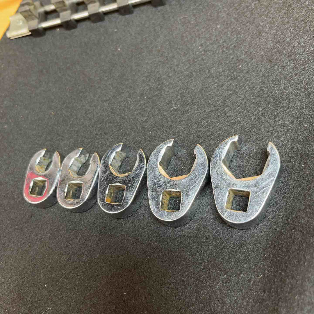 スナップオン Snap-on フレアナットレンチ 5本セット 10mm～19mm FRHM10～FRHM19 差込3/8 旧ロゴ クローフットレンチ ユニオンナットレンチ 【越谷店】