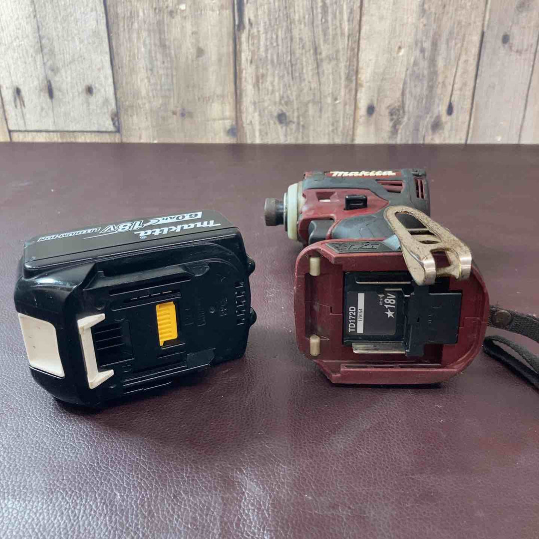 【中古品】 マキタ(makita) 18V コードレスインパクトドライバー TD172DZAR バッテリー1個付属 【東大和店】