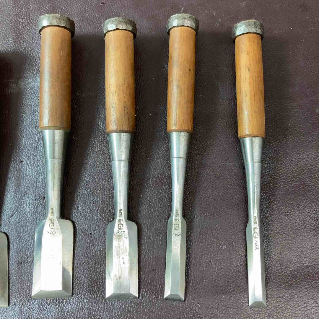 【中古品】 叩き鑿(のみ) 助丸 ハイス鋼 サイズ別 7本組 鑿・鉋・大工道具 骨董品 和工具 【東大和店】