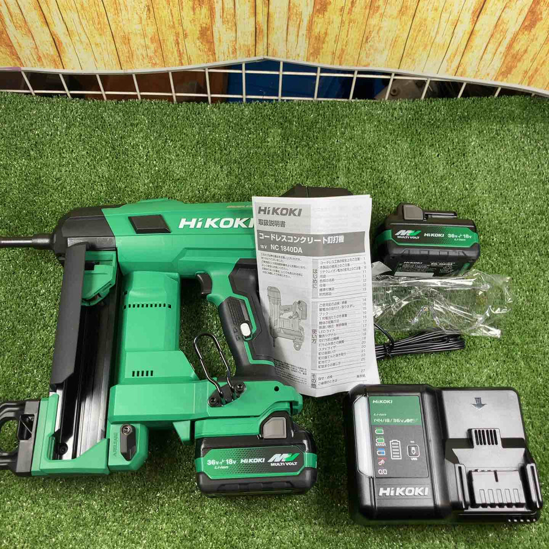 【未使用品】HiKOKI コードレスコンクリート釘打機　NC1840DA(2XPZ)