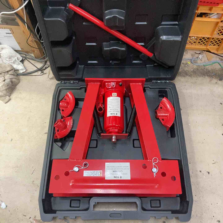 【店頭受取り限定】パイプベンダー 8トン 手動 油圧式 小型 アダプター3個付 パイプ曲げ KIKAIYA町田店】