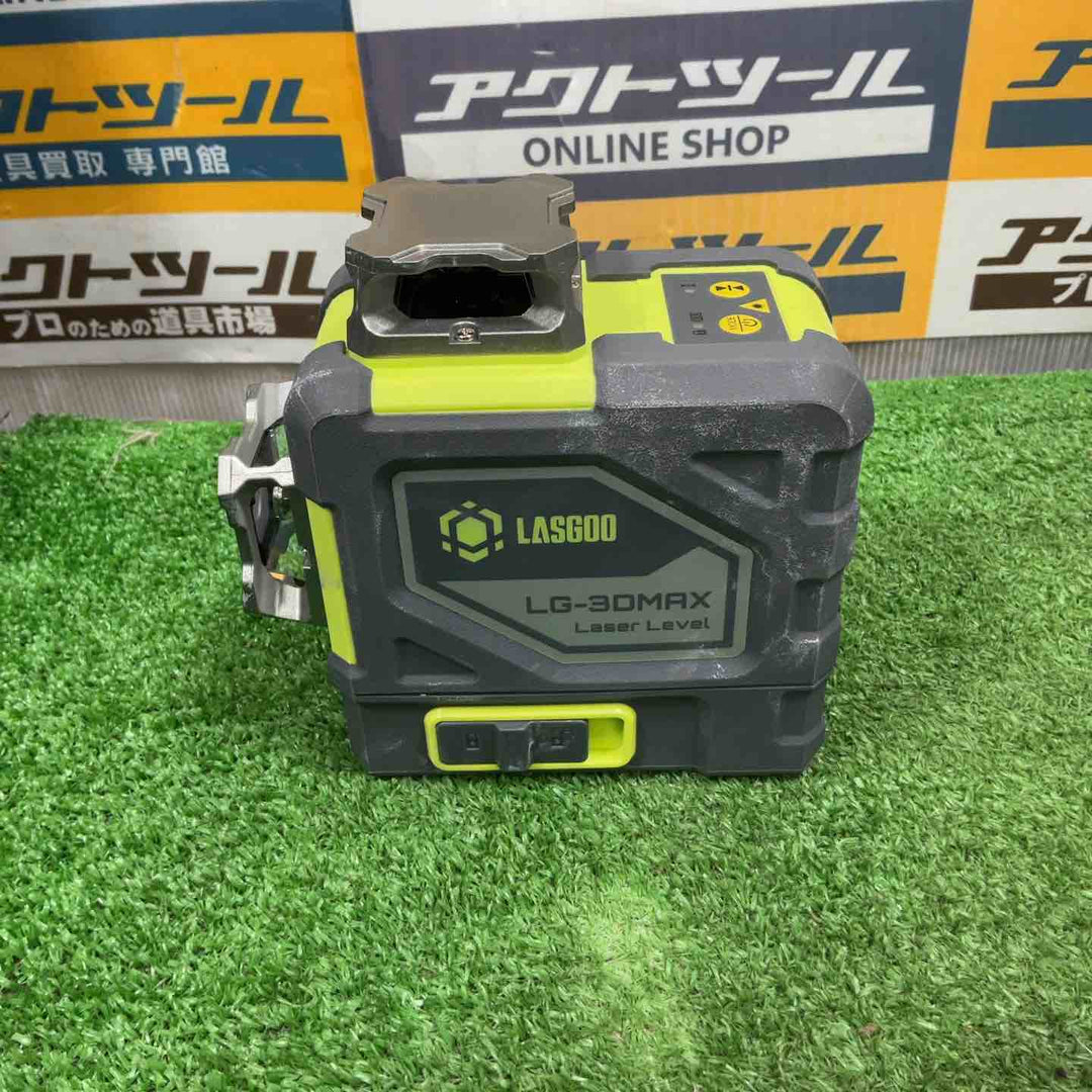LasGoo LG-3DMAX 3x360° グリーンレーザーレベル、3D 自動水平調整クロスラインレーザー【草加店】