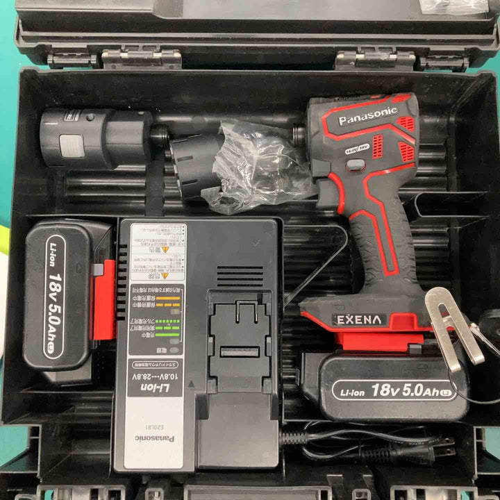 【中古品】◇パナソニック 充電インパクトドライバー EZ1PD1 デュアル(14.4V/18V対応)+BRAIN 電子クラッチ搭載  EXENA Pシリーズ レッド EZ1PD1J18A1R【戸田店】