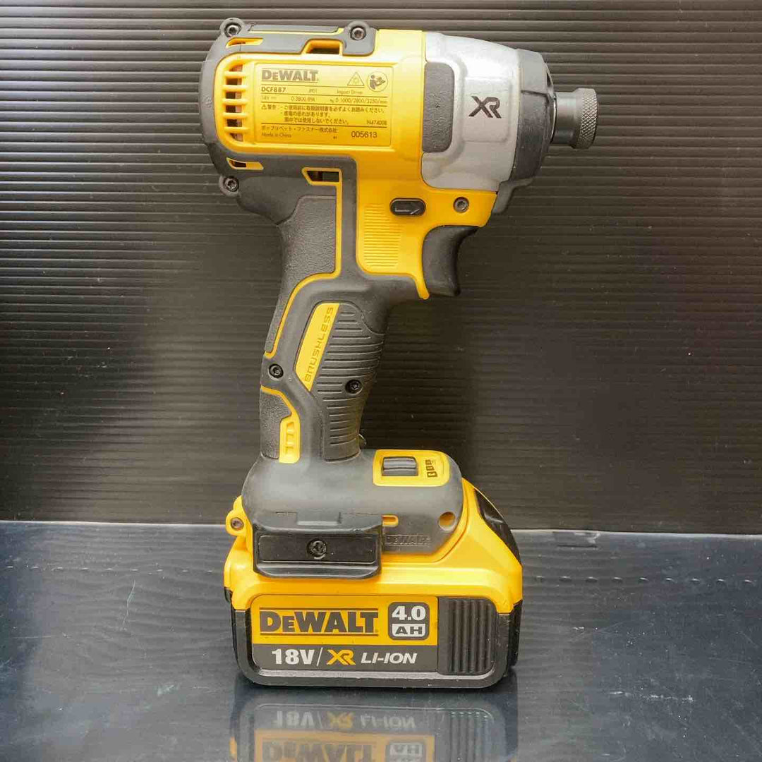 DEWALT 充電式インパクトドライバ DCF887 バッテリー1個、充電器、ケース付【川越店】