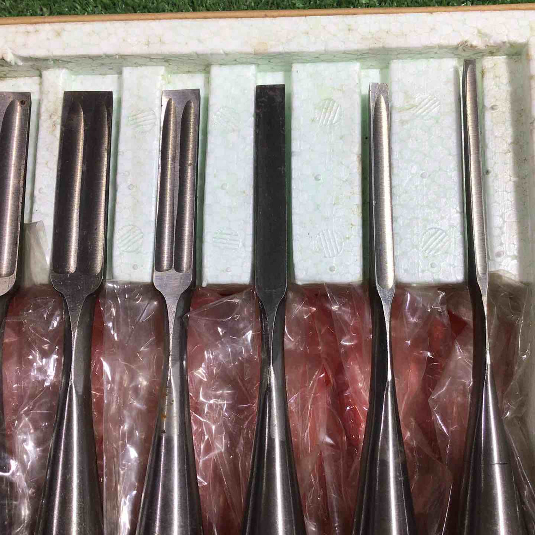 市光 別誂追入組鑿 10本組 朱丹柄 三ツ裏 【川口店】