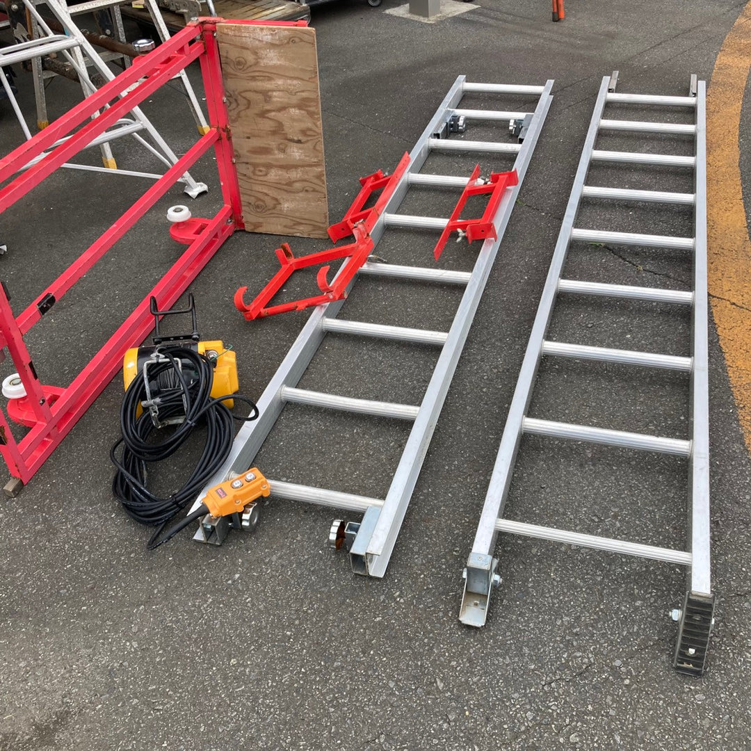 【中古品/店頭受取り限定】ユニパー 室内ボード用垂直揚げ機 UP620 リョウビウインチWI-62付【東大和】