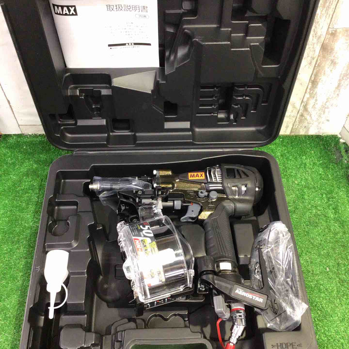 ★マックス(MAX) 高圧エア釘打ち機 HN-50N4(D)_アンバーオリーブ【町田店】