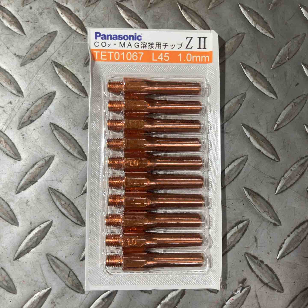 Panasonic パナソニック CO2・MAG溶接用チップ L45 1.0mm TET01067 ZⅡ 100個入り【草加店】
