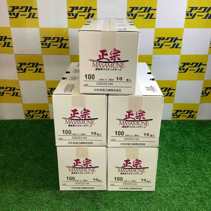正宗 マスキングテープ 100mm×18m 10巻 5箱セット【越谷店】