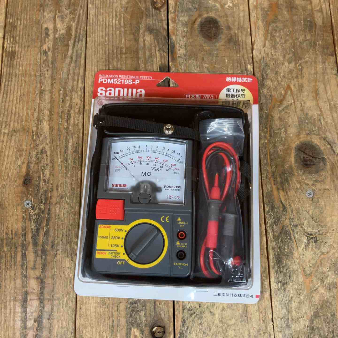 ◇三和電気計器(サンワ/sannwa) アナログ3レンジ式絶縁抵抗計 PDM5219S-P【所沢店】