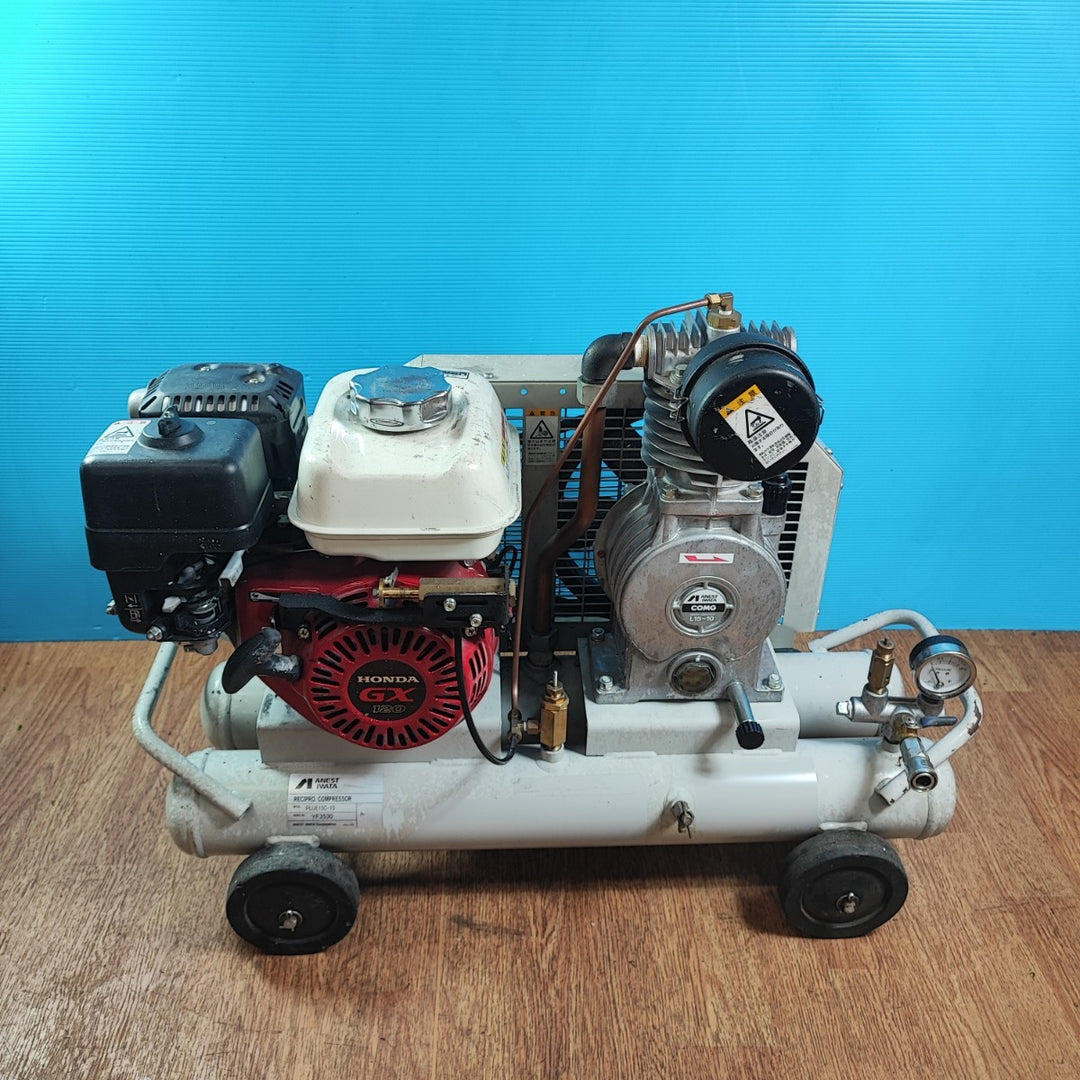 【店頭受取り限定】アネスト岩田 軽便形コンプレッサ 1.5KW(2馬力) エンジン駆動 PLUE15C-10【岩槻店】