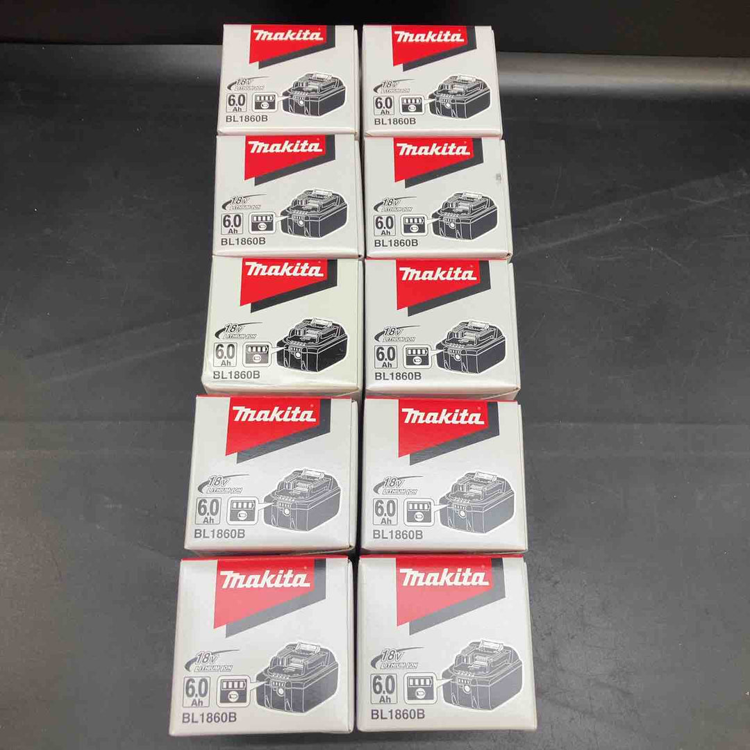 【未使用品】10個セット 純正品 マキタ(makita) リチウムイオンバッテリー 18V/6.0Ah BL1860B【川越店】