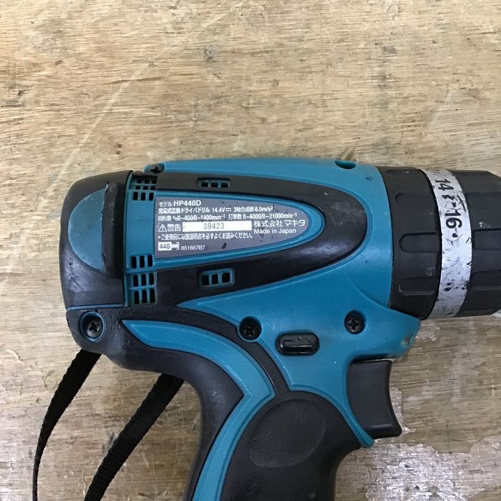 〇マキタ(makita)14.4Vコードレス震動ドリルドライバー HP440DZ 本体のみ【柏店】