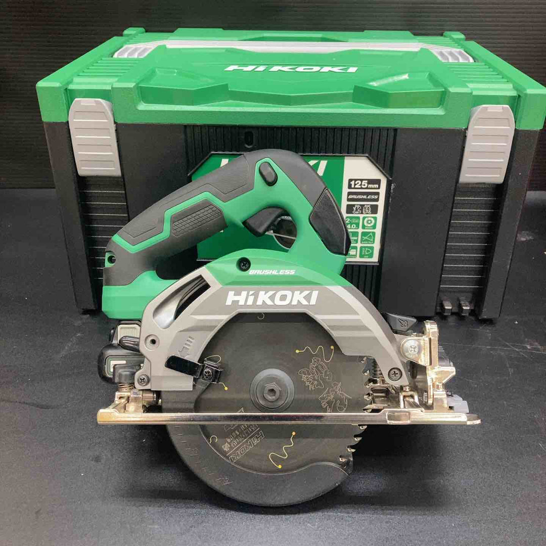 HiKOKI(ハイコーキ) 10.8V 充電式 丸のこ C1205DA 125mm アグレッシブグリーン 軽量2.2kg 蓄電池2個・充電器・ケース付 C1205DA(2LSP)【川越店】