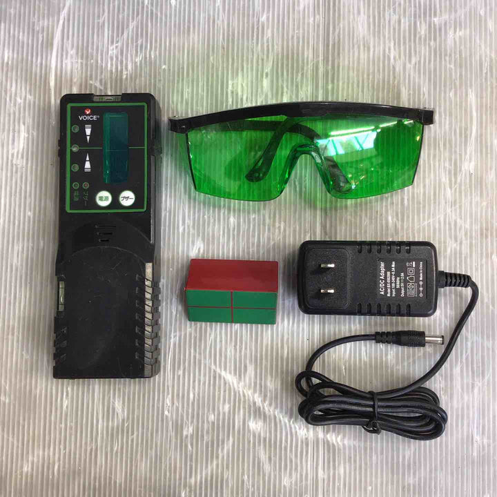 ◇VOICE レーザー墨出し器 5ライングリーンレーザー 矩十字・横 VLG-5X【草加店】