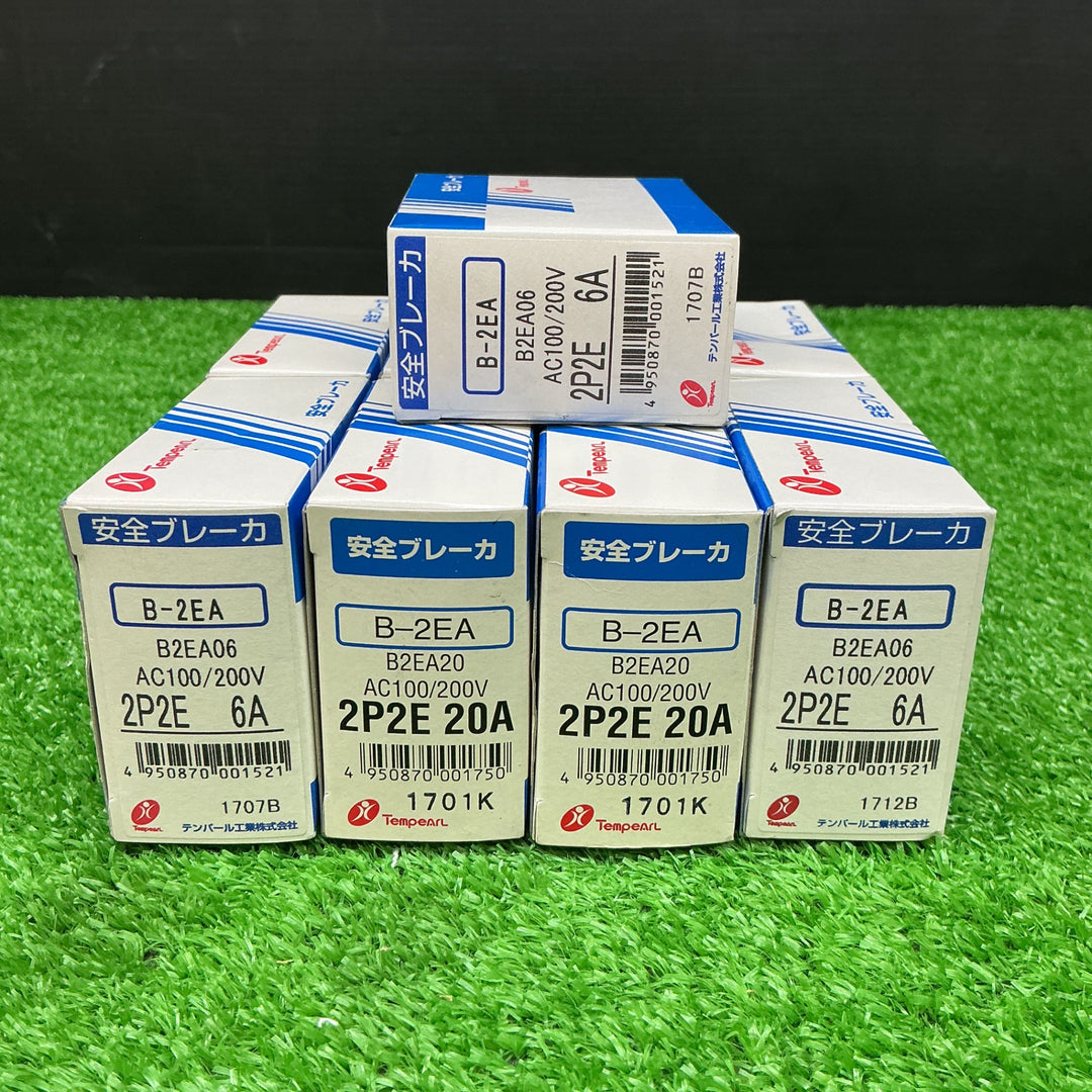 テンパール工業 安全ブレーカー B-2EA  2P2E 20A AC100/200V 9個【電材館越谷店】